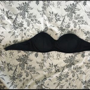 Black Bustier Swim Top